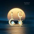wholesale 925 Sterling Silver Blue Moonstone Sun & Crescent Moon Drop Hoop Earrings-0-4