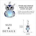 wholesale 925 Sterling Silver Blue Moonstone Owl Drop Earrings Gift for Her-0-2