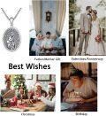 wholesale 925 Sterling Silver St Christopher Medal Necklace Pendant with Chain for Men Women Boys Girls 3D Pray For Us Design Protection-0-5
