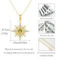 wholesale 925 Sterling Silver Sunburst Pendant With Opal And Cubic Zirconia-0-4
