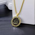 wholesale 925 Sterling Silver Allah Pendant Necklace Gold Plated Arabic Script Chain Accessory-0-1