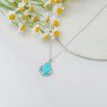 wholesale Sterling Silver Natural Gemstone Filigree Teardrop Pendant Necklace for Mom-0-10