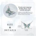 wholesale 925 Sterling Silver Abalone Shell Butterfly Pendant Necklace with CZ Stones for Women Girls s 45cm Chain Length-0-4