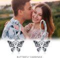 wholesale 925 Sterling Silver Celtic Knot Butterfly Leverback Dangle Earrings for Women and Girls-0-5