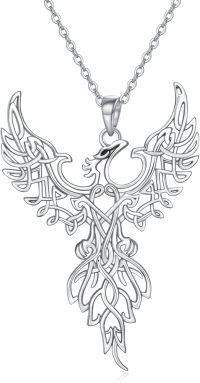 wholesale 925 Sterling Silver Celtic Knot Phoenix Bird Pendant Necklace-F- Phoenix