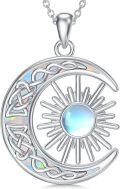 wholesale TOUPOP Tree Of Life Necklace For Women Sterling Silver Crescent Moon Tree Moonstone Pendant Family Tree Necklace For Mother Daughter Sister Gifts ﻿ -0-0