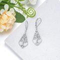 wholesale 925 Sterling Silver Filigree Tree of Life Heart Drop Earrings-0-4
