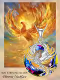 TOUPOP Sterling Silver Crystal Phoenix Necklace Pendant-0-6