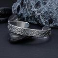 wholesale 925 Sterling Silver Metal Celtic Knot Design Adjustable Cuff Bracelet for Men & Women-0-2