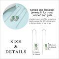 wholesale 925 Sterling Silver Pineapple Drop Dangle Earrings with Green Enamel and Yellow CZ Stones - Fashionable Gift for Women & Teenage Girls-0-2