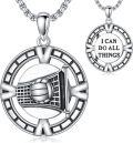 wholesale 925 Sterling Silver Volleyball Pendant Necklace Sporty Charm Gift for Him Her-0-0