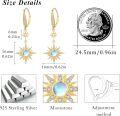 wholesale Gold-Plated 925 Sterling Silver Moonstone and Opal Starburst Leverback Drop Earrings-0-5