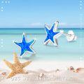 wholesale 925 Sterling Silver Blue Opal Starfish Stud Earrings - Ocean Beach  for Women & Girls-0-5