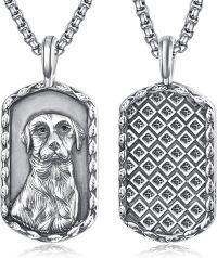 wholesale 925 Sterling Silver Labrador Retriever Memorial Pendant on 30 Rolo Chain-Black Labrador