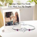 wholesale Sterling Silver Adjustable Infinity Heart Bangle for Women-0-5