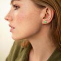 wholesale Gold 925 Sterling Silver Hypoallergenic St Patricks Day Love Clover Stud Earrings for Women and Girls-0-3