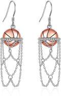 wholesale 925 Sterling Silver Basketball Dangle Drop Earrings for Women-0-0