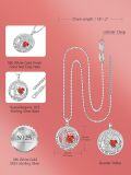 wholesale TOUPOP Valenitnes Day Gifts, Tree Of Life Birthstone Necklaces For Women, White Gold Gold Plated 925 Sterling Silver Celtic Jewelry Austrian Crystal Pendant Necklace, Anniversary Wedding Jewelry Irish Birthday Gifts -0-5