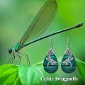 wholesale Sterling Silver Celtic Dragonfly Dangle Drop Earrings Celtic Jewelry Gifts for Women Her Wife Mom-0-5