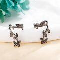 wholesale 925 Sterling Silver Leaf Ear Cuff Earrings Non-Piercing Clip-On Cartilage s for Women-0-7