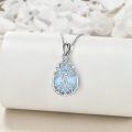 wholesale 925 Sterling Silver Celtic Tree Of Life Pendant Necklace Wholesale With Green Inlay-0-8