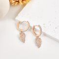 wholesale Sterling Silver Gold Rose Gold Black Angel Wing Dangle Earrings for Women-0-2