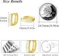 wholesale 925 Sterling Silver & Yellow Gold-Plated Opal Huggie Hoop Earrings for Women-0-3