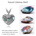 wholesale 925 Sterling Silver Abalone Shell Heart Urn Pendant Necklace Wholesale  Memorial Keepsake Jewelry for Women and Men-0-2