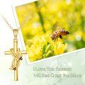 wholesale 14K Gold Bee Knot Cross Pendant Necklace for Women Gifts for Mom Grandmother Sis-0-4
