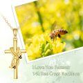 wholesale 14K Gold Bee Knot Cross Pendant Necklace for Women Gifts for Mom Grandmother Sis-0-4