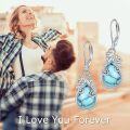 wholesale 925 Sterling Silver Turquoise Celtic Filigree Teardrop Dangle Earrings with Leverbacks-0-2