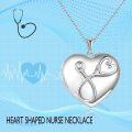 wholesale TOUPOP Christmas Gifts For Nurse Doctor Caduceus Stethoscope Locket Necklace That Holds Pictures Photo Doctor Nursing Medicine Themed Sterling Silver Nurse Jewelry -0-5