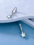 wholesale 925 Sterling Silver Turtle Moonstone Drop Earring Gift for Her-0-4