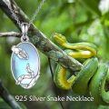 wholesale 925 Sterling Silver Moonstone Pendant With Zircon Accent Chain Necklace-0-2