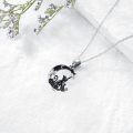 wholesale Sterling Silver Gothic Jewelry Bat Cat Wolf Dragon Owl Fox Spider Sun Pendant-0-14