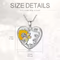 TOUPOP Sterling Silver & Stone Pendant Necklace For Women-0-3