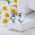 wholesale  Sterling Silver Moonstone Retro Sunflower Rose Feather Cross Butterfly Hoop Earrings for Women Gifts -0-6