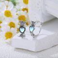 wholesale 925 Sterling Silver Vintage Moss Agate Hoop Earrings for Women Gifts-0-6