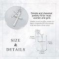 wholesale 925 Sterling Silver Christian Double Cross Pendant on Religious Chain Necklace  for Women-0-4