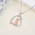 wholesale 925 Sterling Silver Heart-Shaped Dancing Girl with Violin Pendant Necklace - Christmas Gift for Her-0-2