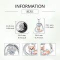 wholesale 925 Sterling Silver Heart-Shaped Corgi Dog Lover's Pendant Necklace with Crystal Accents and Engraved Message I Love You Forever - Perfect Gift for Pet Owners-0-3