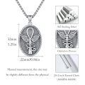 wholesale 925 Sterling Silver Egyptian Ankh Pendant Necklace-0-4