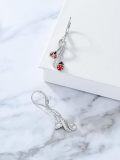 wholesale TOUPOP Animal Earrings (ladybug), Silver -0-5