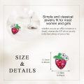 wholesale 925 Sterling Silver Metal Sweet Strawberry Stud Earrings for Women Fashion-0-4