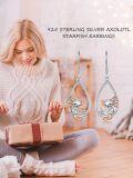 wholesale 925 Sterling Silver Teardrop Axolotl Drop Earrings with Rose Gold Accents and Starfish Design-0-6