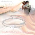 wholesale  Sterling Silver Cross Infinity Bracelet with Stones Faith Jewelry Gift for Women Mom -0-21