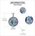 wholesale 925 Sterling Silver Abalone Shell Tree of Life Pendant Necklace for Women - Christmas Gift-0-3