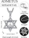 wholesale 925 Sterling Silver Peace Sign in Star of David Pendant Necklace  s for Men Women Boys Girls-0-1