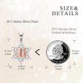 wholesale 925 Sterling Silver Star Of David Necklace With Open Book Pendant-0-3