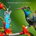 wholesale Sterling Silver Quartz Hummingbird Necklace Gift for Women Mom-0-11